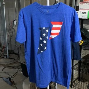 1st Phorm Mens Large Limited Edition 4th of July T-shirt Blue LIKE NEW